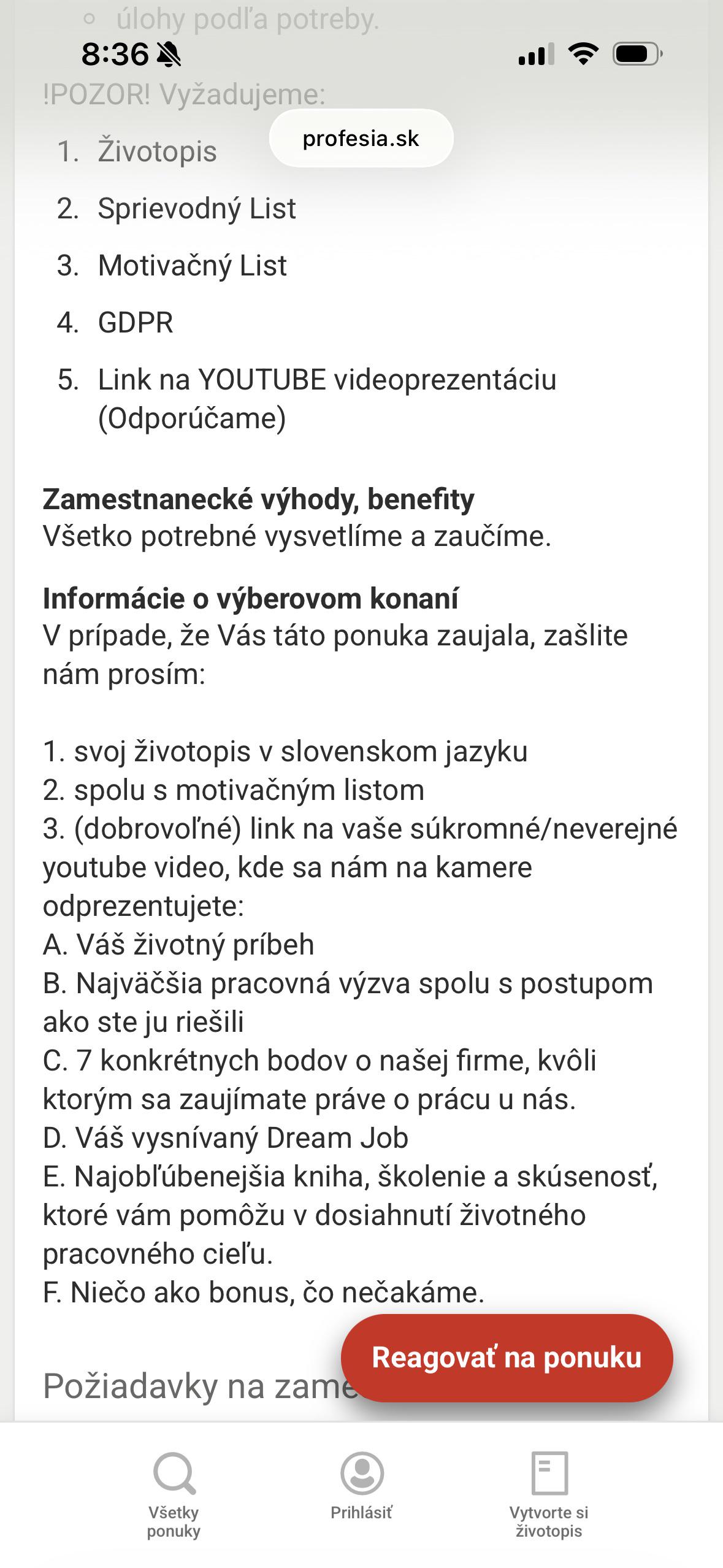 Pracovná ponuka za 1100 EUR brutto s absurdnými požiadavkami